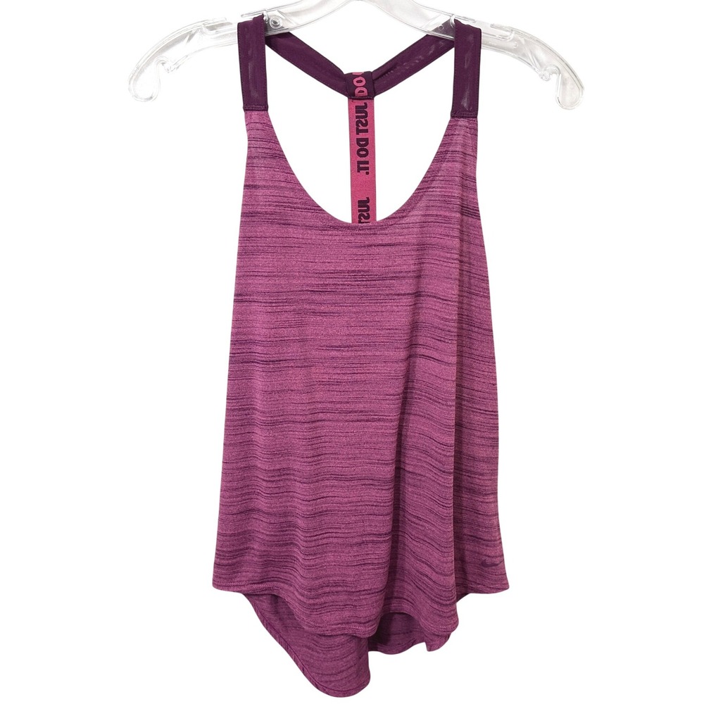 Nike Medium Tank Top Womens Dri-FIT Purple Space Dye T-Back Loose 1075